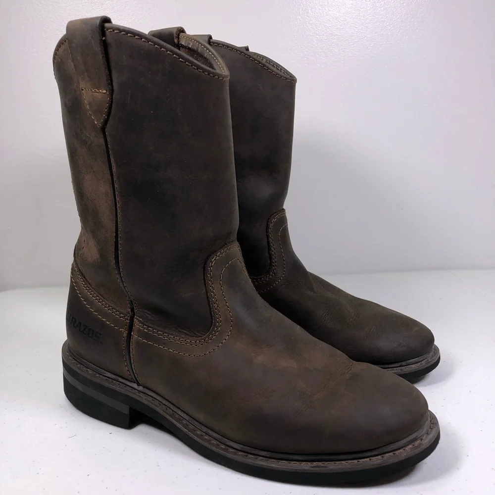 Brazos B9703 Crazy Horse II Western Leather Boots
